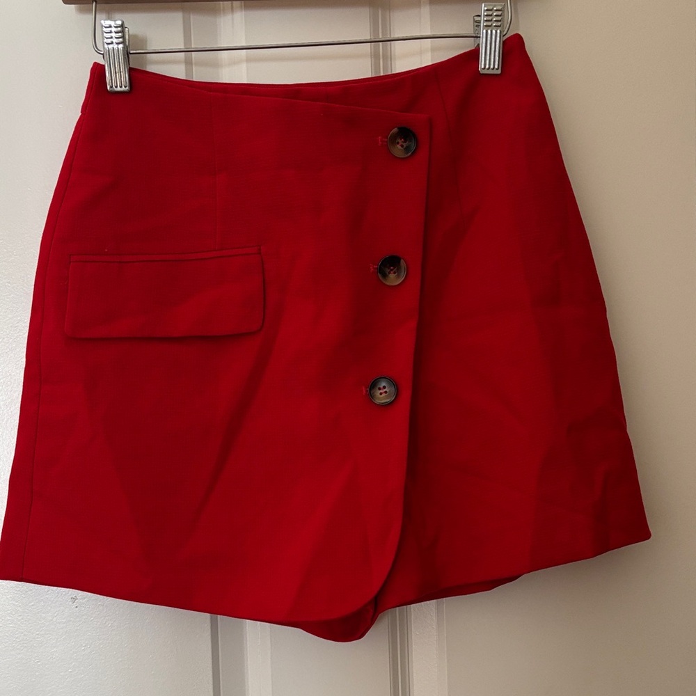 Stylish Red Mini Skirt